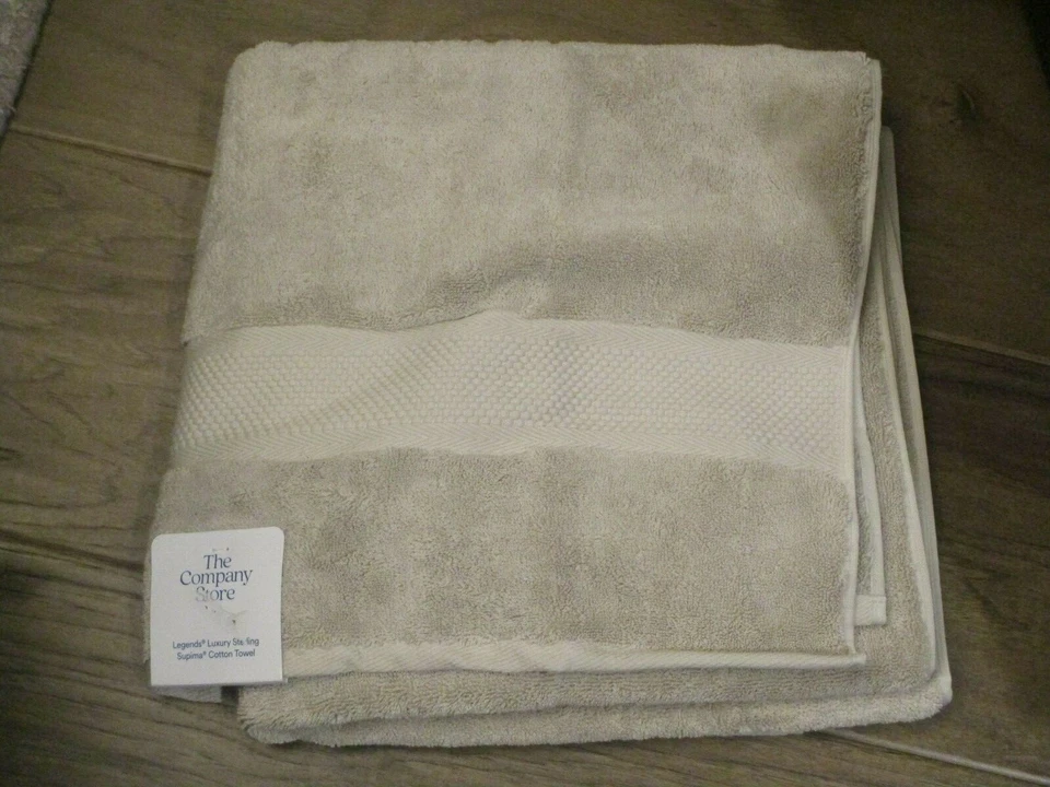 THE COMPANY STORE LEGENDS LUXURY STERLING SUPIMA COTTON SAND BATH SHEET  NEW - Image 1 of 1