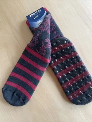 EWERS Stopper-Socken gestreift Ranken ABS Antirutsch rot grau Gr.31-34 *NEU* - Bild 1 von 4
