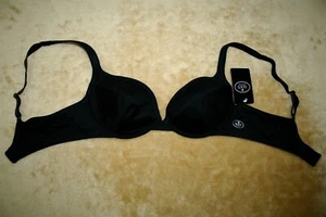 Sujetador push-up negro talla 34 B grande con tela suave - Imagen 1 de 5
