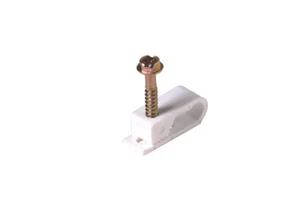 Steren 10ct Grip-Clip Dual Cable Mounting Clip White - Picture 1 of 1