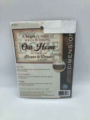 Dimension Home Crosstitch 7”x5 “ NEW - Image 1 of 3