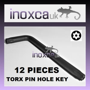 12 @ SICHERHEIT TORX STIFTLOCH TX30 T30 INBUSSCHLÜSSEL L FORM MIT LOCH FÜR STIFT 90 GRAD - Bild 1 von 4