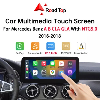 12.3"Wireless Carplay Touch Screen 5.0 For Benz A W176 CLA C117 X117 X156 B W246 - Image 1 of 4