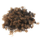 Krótkie kręcone peruka z ludzkich włosów sztuczne włosy kręcone peruki czarne puszyste pąki do włosów