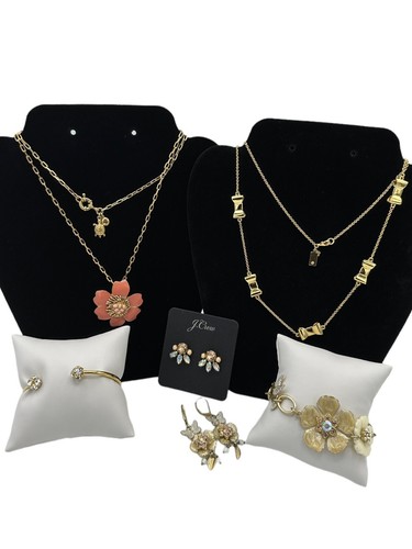Lotto gioielli firmati designer femminili strass floreali J Crew Kate Spade