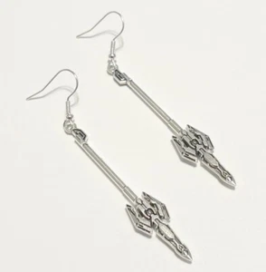 UNISEX Medieval Earrings, Gothic Earrings, XL Sword Earrings, - Picture 1 of 8