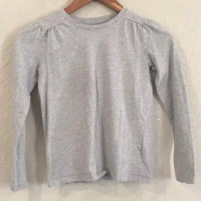 Camisa Gymboree Niñas L 10/12 Gris Jaspeado Manga Larga Acanalada 100% Algodón Neutra Foto 1 de 4