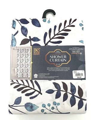 Be Bath Essentials 100% Cotton Shower Curtain Berry 72"X 72" Multicolor - Image 1 of 4