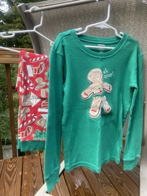 Pijama de Navidad Gymboree Oh Snap Gingerbread Hombre Talla 8 Suavemente Usado Foto 1 de 4