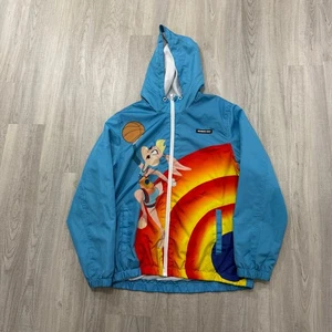 Members Only Space Jam A New Legacy Windbreaker Large Blue Full Zip Basketball  - Picture 1 of 8