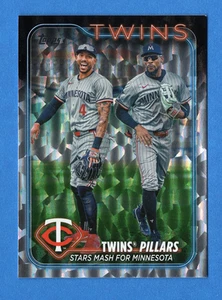 2024 Topps Update Twins Pillars Silver Crackle Foilboard Minnesota Twins - Picture 1 of 3