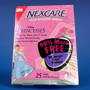 Vintage Nexcare Disney Princesses Tattoo Waterproof First Aid Bandage 150 total - Picture 1 of 9