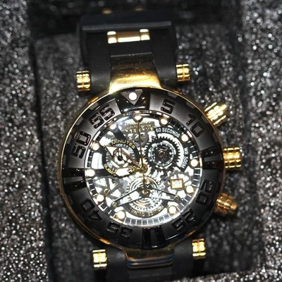 Reloj Invicta Hombre Subaqua Cuarzo Multifunción Negro, Dorado, Esfera Gunmetal23460 Foto 1 de 4