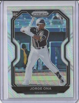 2021 Panini Prizm Baseball Jorge Ona RC #209 Padres   Silver Prizm - Image 1 of 2