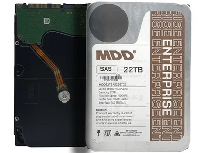 MDD 22TB 7200RPM SAS 6Gb/s 256MB 7200RPM 3.5inch Internal Enterprise Hard Drive - Image 1 of 4