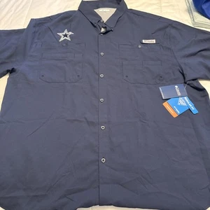 Dallas Cowboys Columbia PFG Button Up Shirt Men’s 3XL NWT - Picture 1 of 11