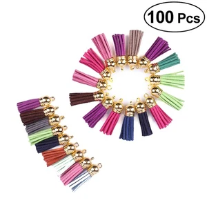 100 Pcs Tassel Pendant Korean Velvet Keychain Jewelry Making Tassels - Picture 1 of 12