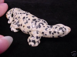 (Y-LIZ-UR-700) Love SPOTTED UROMASTYX gem LIZARD carving FIGURINE gemstone - Picture 1 of 1