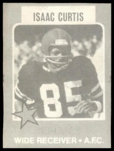 1975 Town Talk Bread #9 Isaac Curtis Playbook Card - Picture 1 of 2