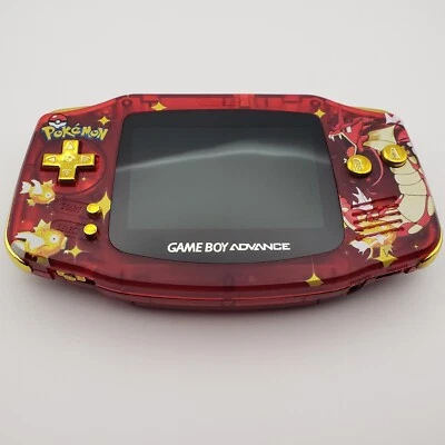 NINTENDO Red Gyarados Game Boy Advance Funnyplaying Laminated IPS Screen Shiny Pokemon