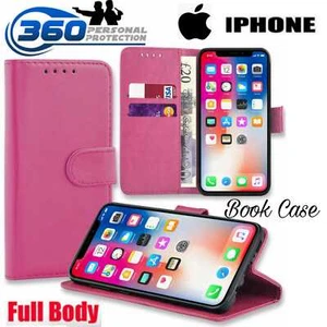 Case For iPhone 14 13 11 12 X XS XR Leather Flip Wallet Cover Book Case Cover - Picture 1 of 7