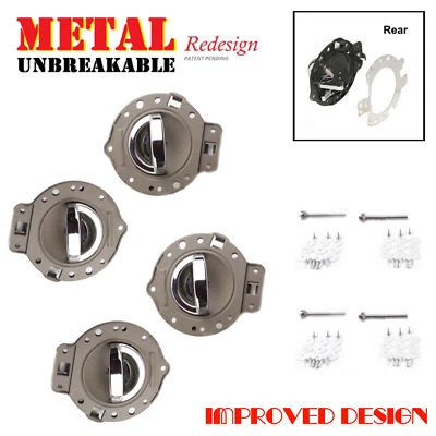 06 07-10 Juego de 4 pernos de manija de puerta interior caqui y cromo para Jeep Commander DS503 Foto 1 de 4