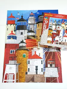 Puzzle Twist LIGHTHOUSES WESTERN GREAT LAKES Mixed Up 500 pc puzzle COMPLETE - Picture 1 of 10