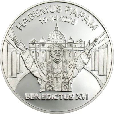 Liberia. $10 2005. Pope Benedict XVI. Silver. Proof - Image 1 of 2