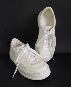 GUCCI Mujer Talla 38EU/8US Gruesas B Todo Blanco Repujado Plataforma Tenis 670408 - Imagen 1 de 15