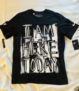 NWT Men's Size M Nike Colin Kaepernick I Am Here Black T-Shirt New - Picture 1 of 6
