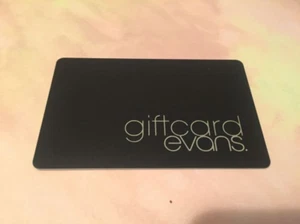 EVANS ( UK ) Classic Logo Silver on Black, Collectible Gift Card ( $0 ) - Picture 1 of 2