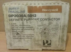 Honeywell DP 2030A 5004 Contactor 2 Pole 24 Vac New With Installation kits - Picture 1 of 6