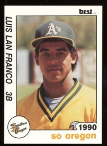 1990 Best Cards Southern Oregon A's LUIS LAN FRANCO RC ATHLETICS A'S