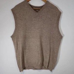 St Bernard Dunnes Wollpullover Weste V-Ausschnitt XL Stein Strick - Bild 1 von 10
