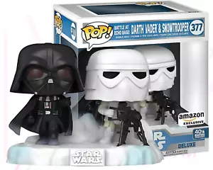 Star Wars Funko POP 377 Darth Vader Snowtrooper Esclusiva Amazon Battaglia a Echo - Foto 1 di 13