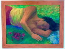 ORIGINAL BALINESE PAINTING,BY DAMAR PERMONO JATI, OIL ON CANVAS