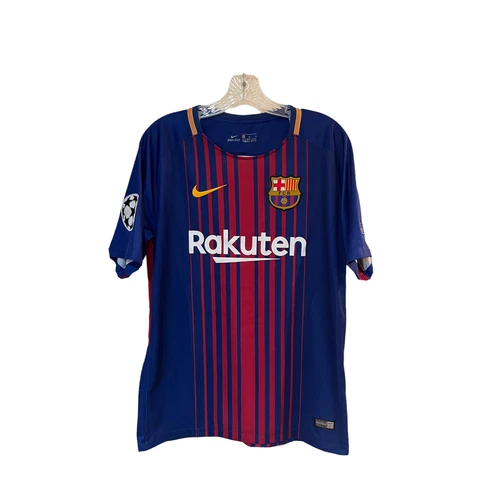 Nike FC Barcelona Suarez #9 Blue/Red 2017 Home Soccer Dri Fit Jersey Size M euc Cover