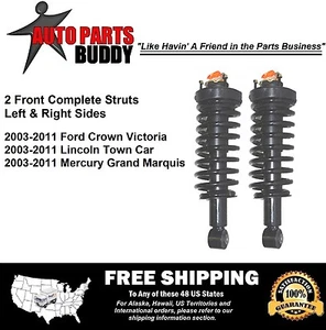 2 New Front Complete Struts with Springs & Mounts Lifetime Warranty - Picture 1 of 4