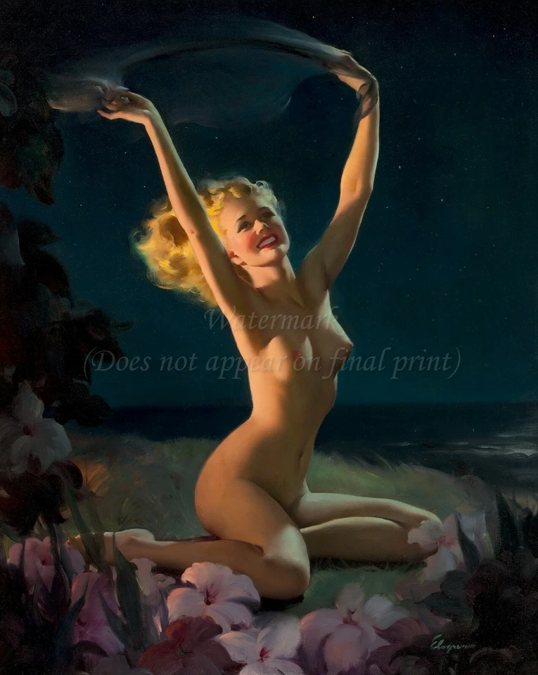 GIL ELVGREN Vintage Art Pin-Up Poster or Rolled Canvas Print "Gay Nymph" #5 - Image 1 of 1
