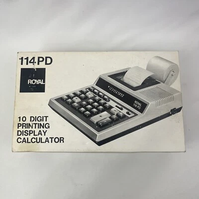 Vintage Royal 114PD Electronic 10 Digit Printing Display Calculator - Image 1 of 4