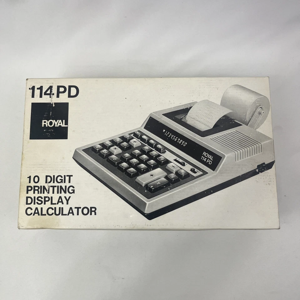 Vintage Royal 114PD Electronic 10 Digit Printing Display Calculator - Image 1 of 4