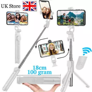 Portable Telescopic Selfie Stick Bluetooth Wireless Tripod Phone Stand Support W - Picture 1 of 7