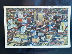 Vintage Postcard OKLAHOMA CITY, OKLAHOMA~ THE HEART OF OKLAHOMA-Arial View #45 - Picture 1 of 3
