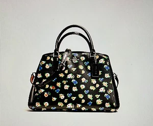 COACH NEW W/TAG SMALL MARGOT CARRYALL IN TEA ROSE FLORAL PRINT COATED CANVAS - Picture 1 of 3