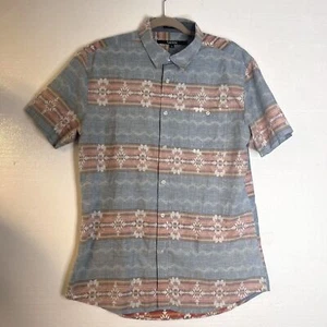 Carbon Aztec Southwest Button Down Short Sleeve Shirt size large - Picture 1 of 5