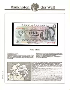 Banknotes of World Northerm Ireland 1 Pound 1980  P-65r UNC Replacement Z096964 - Picture 1 of 2