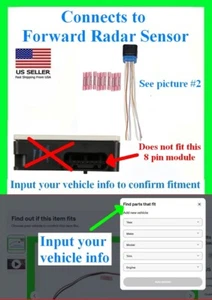 fits Chevy GMC Front Radar Cruise Distance Sensor Module Connector Plug Wiring - Bild 1 von 2