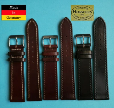 XS Cordovan Shell Horween Uhrband 17,18,19 20mm 2.WAHL schwarz braun Galopper 43 - Bild 1 von 3
