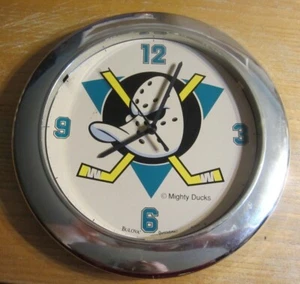 Anaheim Mighty Ducks 11.5" Round Clock Battery Operated NHL Hockey - Picture 1 of 2