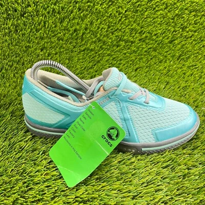 Crocs Torrey Mujer Talla 7 Azul Atlético Caminar Golf Informal Zapatos Tenis Foto 1 de 4